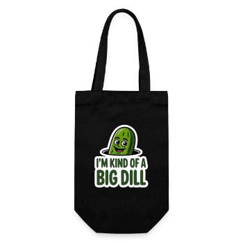 Im Kind Of A Big Dill Lustige Gurke - Geschenkbeutel für Flaschen - Schwarz - Vorne
