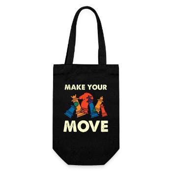 Make your move – colorful chess pieces - Gift Bag for Bottles - black - Front
