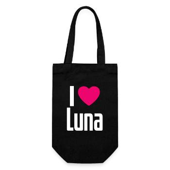 I Love Luna Pink Heart I Love Luna - Gift Bag for Bottles - black - Front
