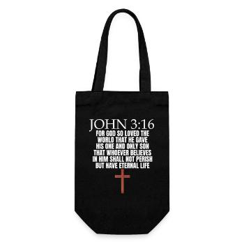 John 3:16 Christian Church of the Faithful John - Gift Bag for Bottles - black - Front