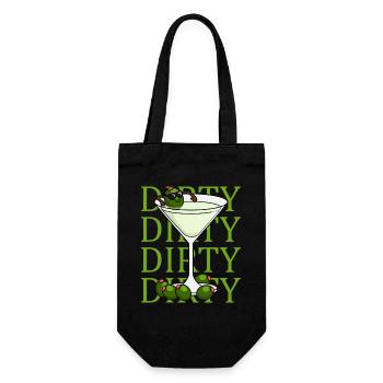 Martini Dirty Martini Lover Cocktail Olives Dirty - Gift Bag for Bottles - black - Front