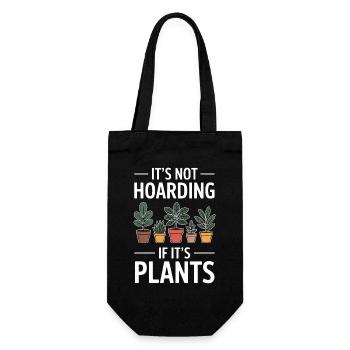 Planzen Spruch Zimmerpflanze Lustig Blume Geschenk - Geschenkbeutel für Flaschen - Schwarz - Vorne