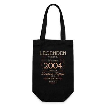 21st Birthday Legend December Vintage 2004 - Gift Bag for Bottles - black - Front