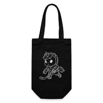 Unicorn Hockey Art - Gift Bag for Bottles - black - Front