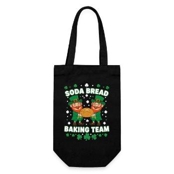 Lustiges Soda Brot Backteam St Patricks - Geschenkbeutel für Flaschen - Schwarz - Vorne