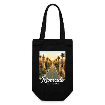 Riverside, California - Gift Bag for Bottles - black - Front