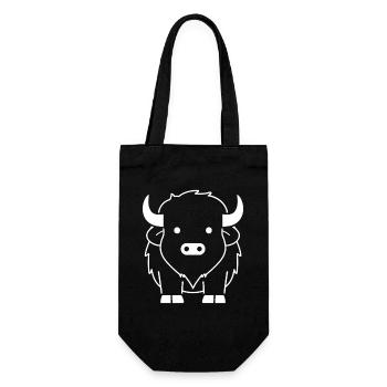 bison - Gift Bag for Bottles - black - Front