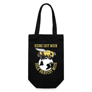 No time my colony needs me bee beekeeper - Gift Bag for Bottles - black - Front