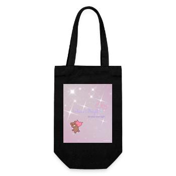 Shine Bright – Be Your Own Light - Geschenkbeutel für Flaschen - Schwarz - Vorne