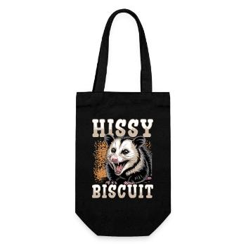 Funny Opossum - Geschenkbeutel für Flaschen - Schwarz - Vorne