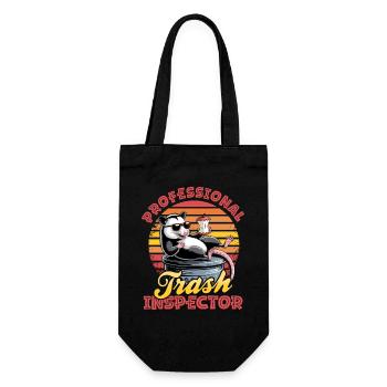 Funny Opossum - Geschenkbeutel für Flaschen - Schwarz - Vorne