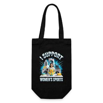 I Support Women's Sports Unwearable Bootleg - Gift Bag for Bottles - black - Front