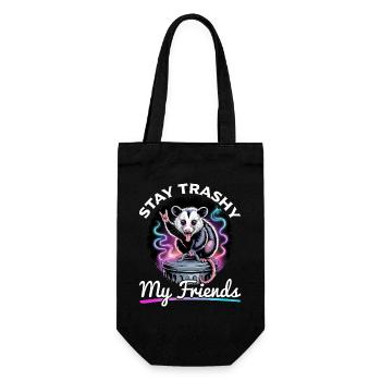 Funny Opossum - Gift Bag for Bottles - black - Front