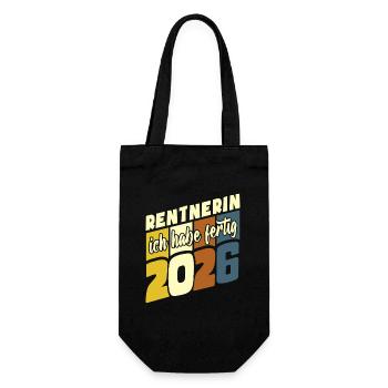 J’ai terminé | Retraité 2026 - Rente - Sac à bouteille - noir - Devant