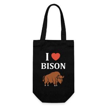 bison - Gift Bag for Bottles - black - Front