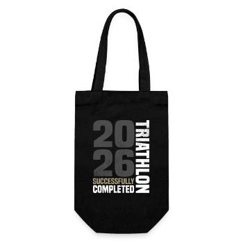 Triathlon 2026 - Geschenkbeutel für Flaschen - Schwarz - Vorne