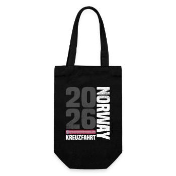 Norwegen Kreuzfahrt 2026  - Geschenkbeutel für Flaschen - Schwarz - Vorne