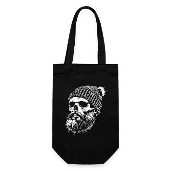 Barbe d’hiver avec bonnet tricoté - Sac à bouteille - noir - Devant