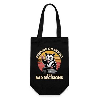 Funny Opossum - Gift Bag for Bottles - black - Front