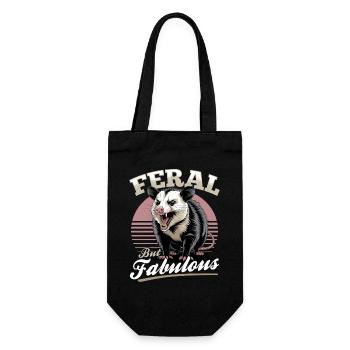 Funny Opossum - Gift Bag for Bottles - black - Front