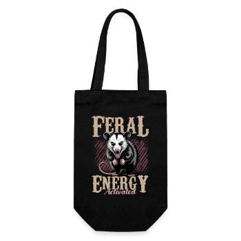 Funny Opossum - Gift Bag for Bottles - black - Front