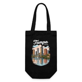 Tampa, Florida - Gift Bag for Bottles - black - Front
