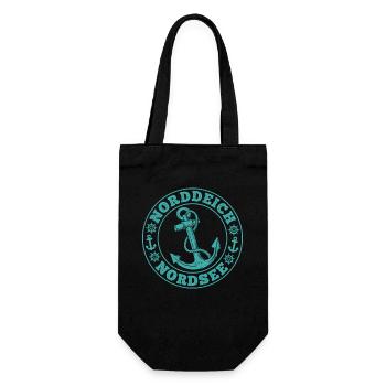 Nordsee Urlaub NORDDEICH Souvenirs Lustiges - Geschenkbeutel für Flaschen - Schwarz - Vorne