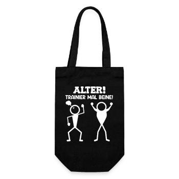 Stick Figure OLD TRAINER TIMES LEGS Drôle - Sac à bouteille - noir - Devant