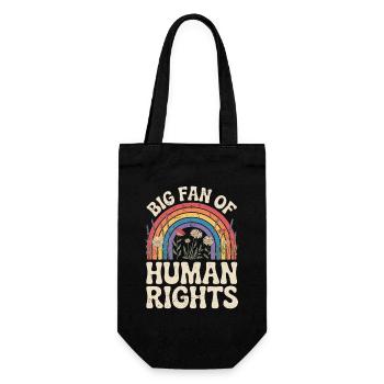 Grand fan des droits de l’homme - Sac à bouteille - noir - Devant