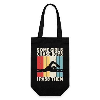 Schwimmen Wassersport Schwimmer Geschenke - Geschenkbeutel für Flaschen - Schwarz - Vorne