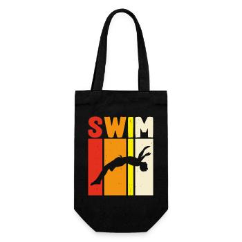 Schwimmen Wassersport Schwimmer Geschenke - Geschenkbeutel für Flaschen - Schwarz - Vorne