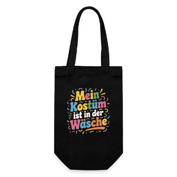  Mein Kostüm Ist In Der Wäsche Lustiges Spruch - Geschenkbeutel für Flaschen - Schwarz - Vorne