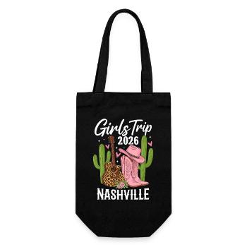 Girls Trip Nashville 2026 - Geschenkbeutel für Flaschen - Schwarz - Vorne