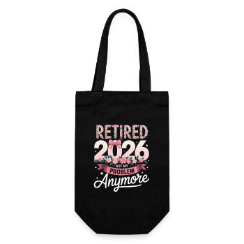 Retired 2026 Not My Problem - Gift Bag for Bottles - black - Front