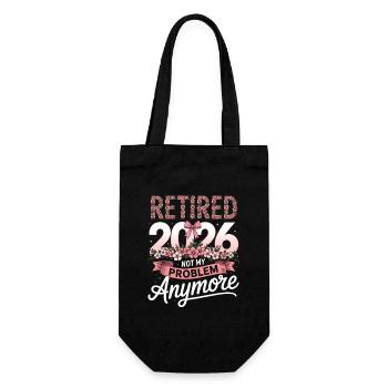 Retired 2026 Not My Problem - Gift Bag for Bottles - black - Front