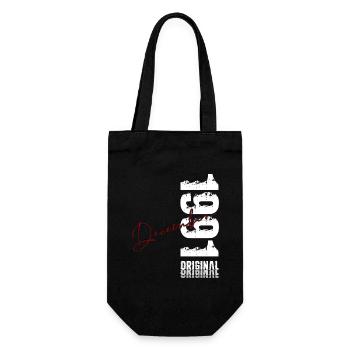 35th Birthday Original December 1991 - Gift Bag for Bottles - black - Front