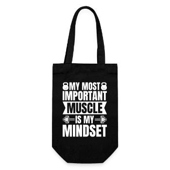 Powerlifting Bodybuilder Important My Mindset Gym - Gift Bag for Bottles - black - Front