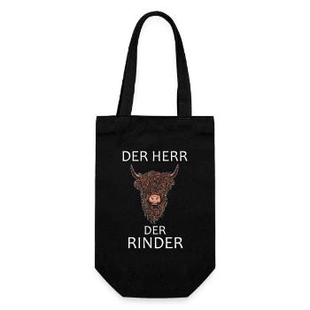 Agriculture Tractor Trekker Tractor Driver Lusti - Gift Bag for Bottles - black - Front