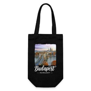 Budapest Ungarn - Geschenkbeutel für Flaschen - Schwarz - Vorne