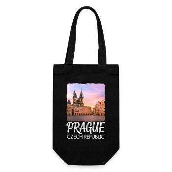 Prag Tschechien - Geschenkbeutel für Flaschen - Schwarz - Vorne