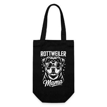 Rottweiler Spruch Mama Lustige Rottweiler Geschenk - Geschenkbeutel für Flaschen - Schwarz - Vorne