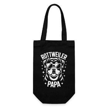 Rottweiler dit papa, drôle de cadeau de rottweiler - Sac à bouteille - noir - Devant