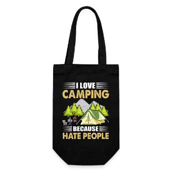 Camping - Gift Bag for Bottles - black - Front