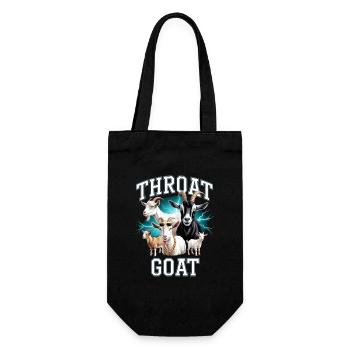 Throat Goat Meme Y2K Bootleg Unwearable - Gift Bag for Bottles - black - Front