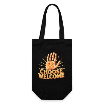 Menschlichkeit Equality Choose Welcome - Geschenkbeutel für Flaschen - Schwarz - Vorne