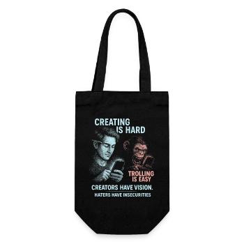 Social Media Creator Shirt Influencer Creators - Geschenkbeutel für Flaschen - Schwarz - Vorne