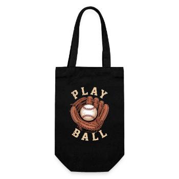 Baseball Spiel Handschuh Play Ball Design - Geschenkbeutel für Flaschen - Schwarz - Vorne
