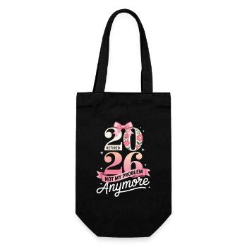 Retired 2026 Not My Problem Anymore - Gift Bag for Bottles - black - Front