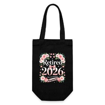 Retired 2026 Not My Problem - Gift Bag for Bottles - black - Front