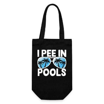 Schwimmen Wassersport Schwimmer Geschenke - Geschenkbeutel für Flaschen - Schwarz - Vorne